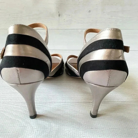 CORSO COMO Heels silver black size 7.5 - Picture 4 of 8